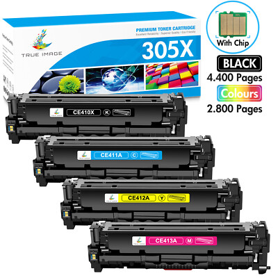 US 4PK CE410A - 413A 305A Toner Color Set Pro 400 For HP LaserJet M375nw M451dw