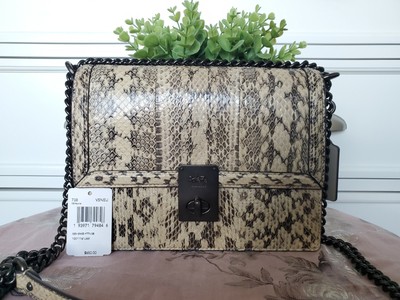 coach hutton snakeskin bolsa