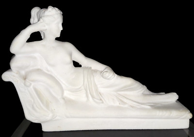 VTG PAOLINA BORGHESE VENUS RECLINING NUDE CARVED SCULPTURE STATUE G RUGGERI