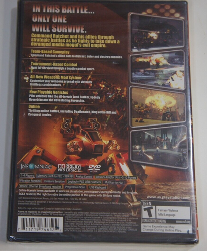 Ratchet: Deadlocked Greatest Hits (Sony PlayStation 2, PS2, 2006) New Sealed GH - Picture 2 of 11