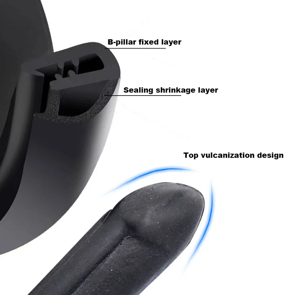 2 piezas para accesorios de coche Volvo puerta B pilar sello tira climática borde moldura moldura moldura Foto 2 de 4
