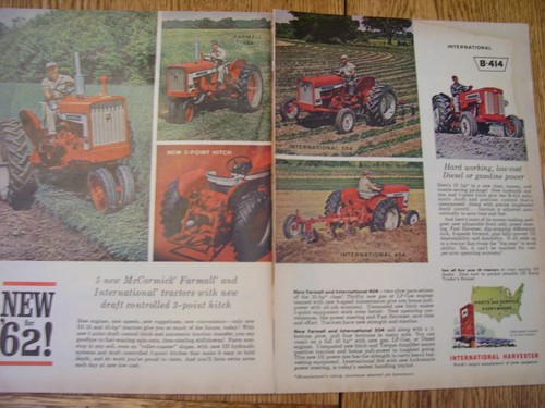 VINTAGE FARMALL INTERNATIONAL ADVERTISING -# 404 504 414 TRACTORS -1962 - 第 1/2 張圖片