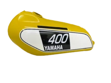 Fuel Gas Tank YAMAHA 250 DT / 400 DT Enduro, Yellow Painted Steel 1975 to 1977
