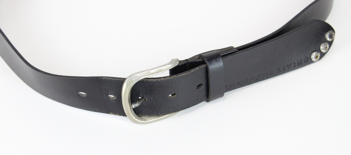 【ゆ】DIESEL 3cm cowleather belt black DIESEL B-Thre Belt Men's 95 CM Cow Leather Silver Buckle | eBay