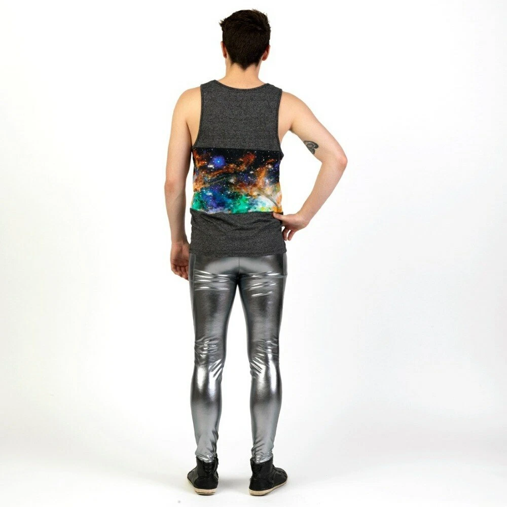 Speerise Men's Metallic Lycra Leggings - Stylish, Stretchy & Versatile  Tights