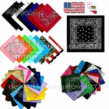 Lot Of 12 Mixed Cotton Paisley Bandanas Face Mask Head Wrap Wholesale in USA
