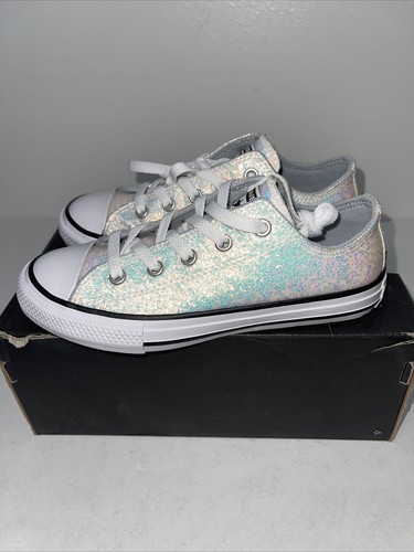 converse glitter white