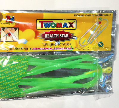 4 tongue scraper by health star made of plastic 6 different colors new
