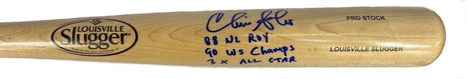 Chris Sabo signed triple inscribed baseball bat MLB Cincinnati Reds JSA COA - Image 2 of 4