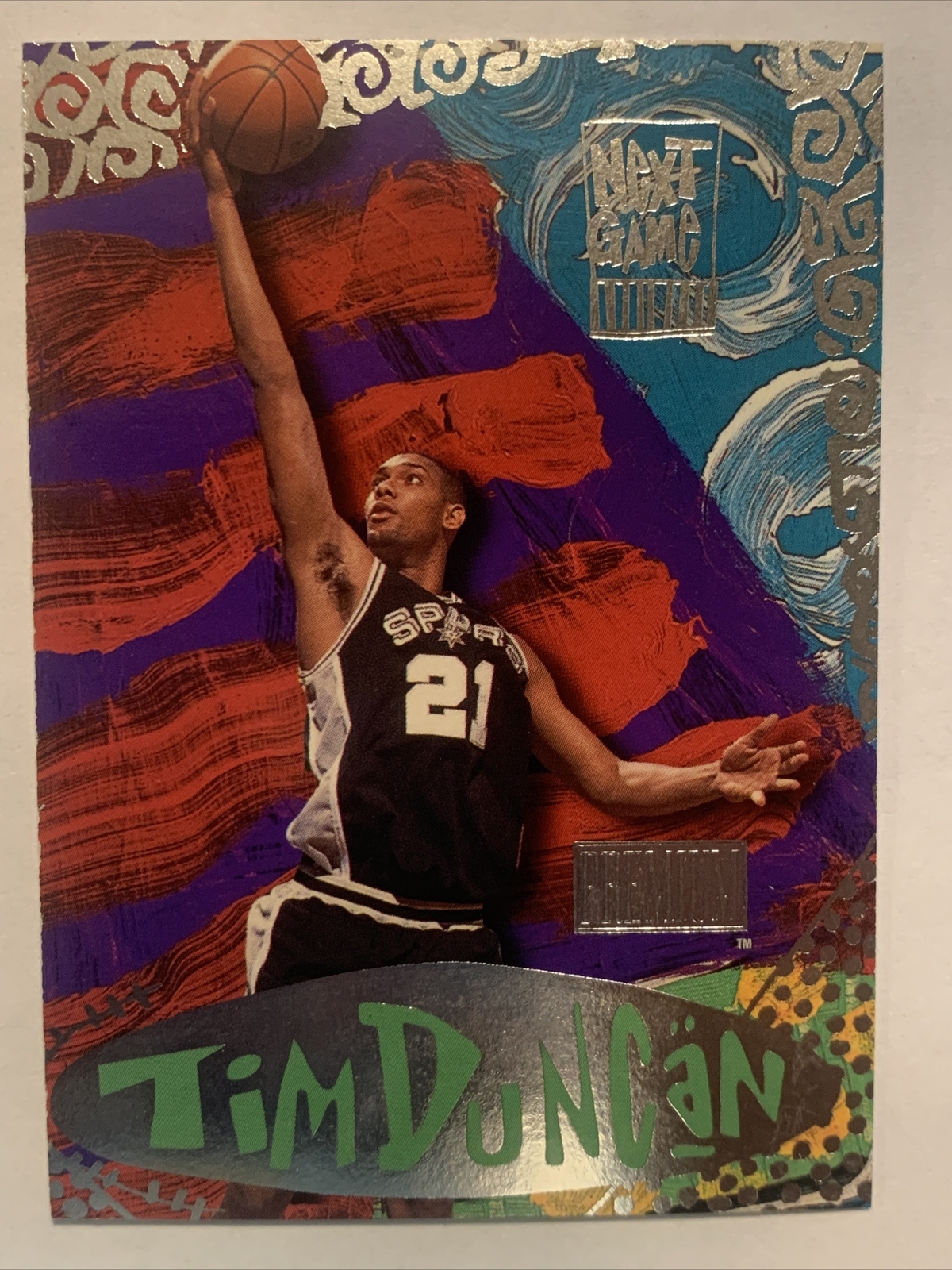 1997 Skybox Premium Tim Duncan Next Game San Antonio 7 of 15 HOF