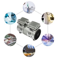 550W Oilless Air Pump Compressor Vacuum Pump Head Small Air Mute 125L/min 4.5CFM