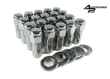 20 Pc 12-20 Weld Cragar Sst Wheel Lug Nut With Center Chrome Washer 8854