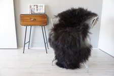 Genuine Rare Single Icelandic Sheepskin Rug  Natural Long Wool Rug  SIR65 us