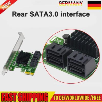 PCI Express 1X SATA3.0 4 Port Extender PCI-E X1/X4/X8/X16 6Gbps Converter Card