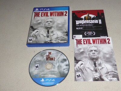 PLAYSTATION 4 PS4 GAME THE EVIL WITHIN 2 COMPLETE W CASE & MANUAL BETHESDA