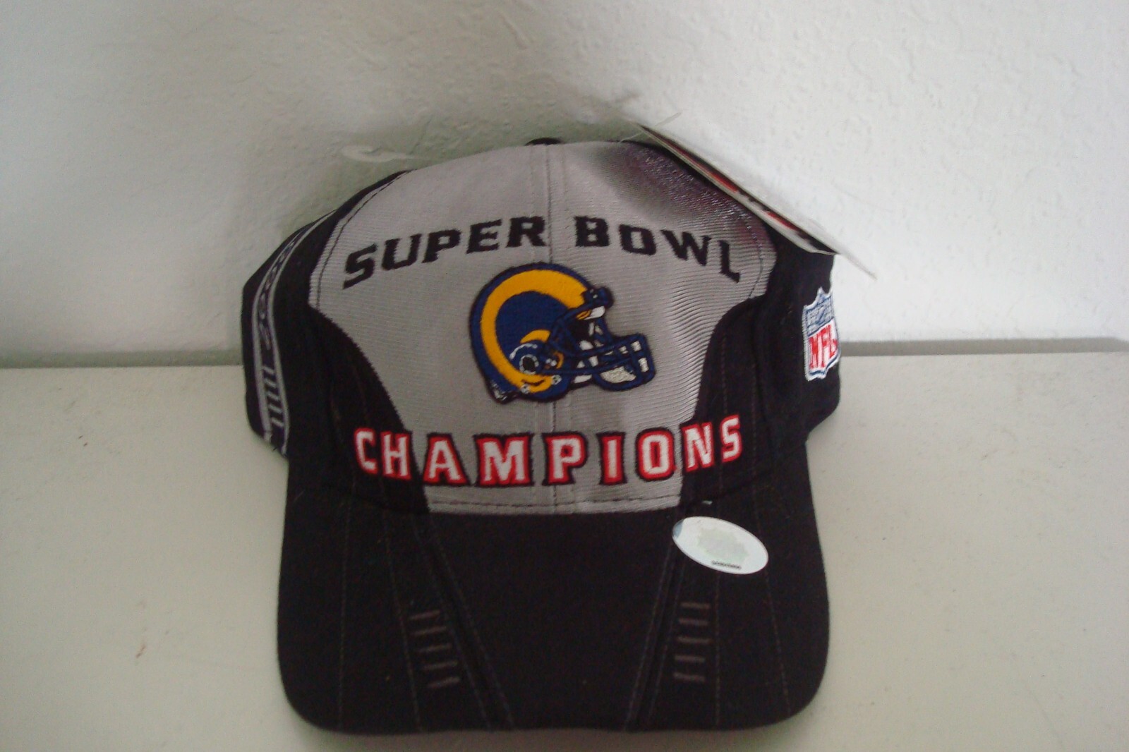 ST LOUIS RAMS SUPER BOWL PUMA BEACH GOLF STRAPBACK DEADSTOCK HAT CAP VINTAGE B4