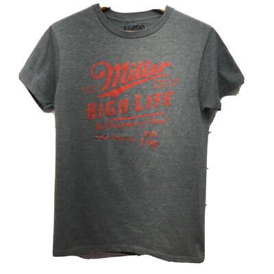 Miller High Life The Champagne Of Beers Men s Gray Small T Shirt Miller Time