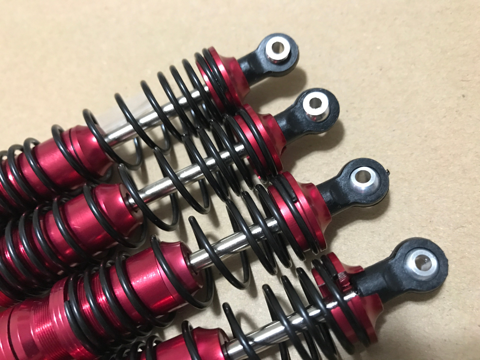 BIG BORE ALUMINUM Shock W/ 4mm Shaft For Traxxas Rustler VXL 2WD XL5 Hot Red !!