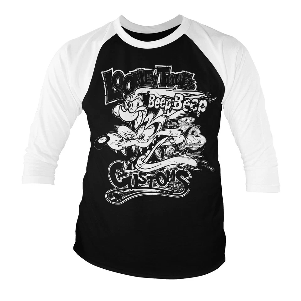 T-Shirt À Manches 3/4 Officiellement Licencié Looney Tunes Tailles S-XXL - Photo 1/1