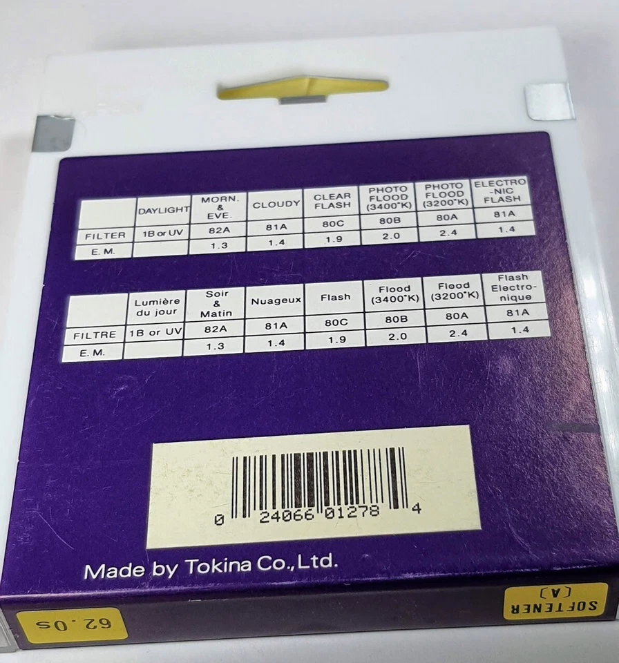 62mm Hoya Softener A Focus Lens filter Japan Portrait-s 62 mm Soft Focus Softer - Image 3 of 4