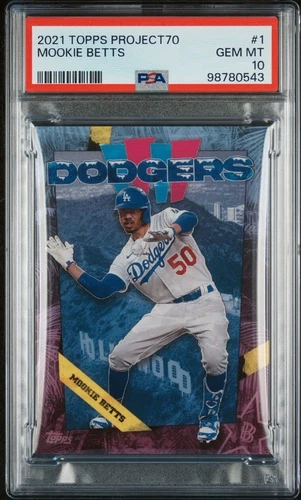 2021 Project 70 Mookie Betts Ben Baller (1988 Topps Baseball) #1 PSA 10 GEM MT