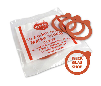WECK   RR60 Gummiring  Einmach Einkochringe 54x67 Dichtungsring 10 Stück Packung