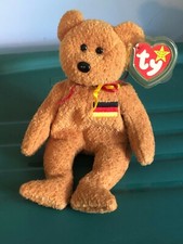 RETIRED TY BEANIE BABIES 1999 GERMANIA THE GERMAN BEAR WITH PE PELLETS