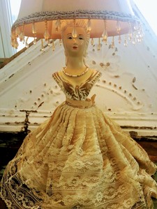 vintage doll lamp