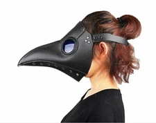 Plague Doctor Bird Mask Long Nose Beak Cosplay Steampunk Halloween Costume Black