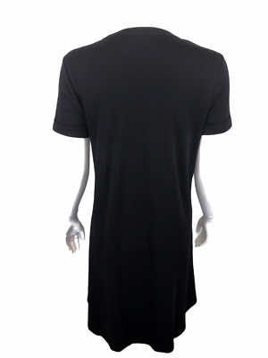 isaac mizrahi pima cotton dress Isaac Mizrahi Live Essentials Women's Pima Cotton Black Midi Dress/Tunic Size LP