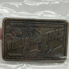Vintage Toughskins Sears Children's Clothing Advertising Brass Tone Belt Buckle
