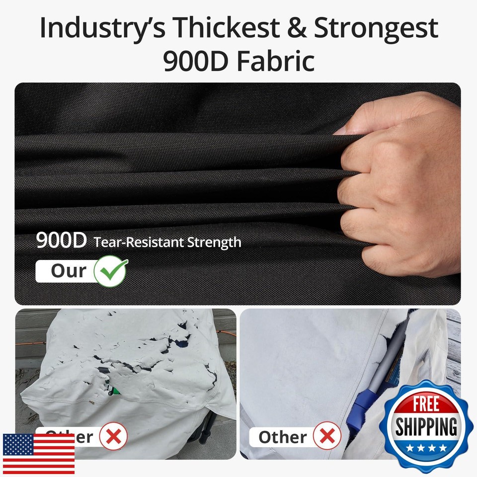 QH.HOME Ovale Poolabdeckung 3,6x6,2m - Winddicht Mit Ratsche Für Oberirdische Pools