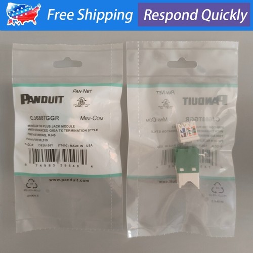 50PCS NEW For Panduit Giga TX Cat6 jack CJ688TGYL CJ688TGIW CJ688TGGR CJ688TGRD - Afbeelding 41 van 54