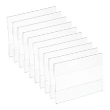 10Pcs 2.5x3.5" Wall Mount Acrylic Sign Holder with Tape for Office, Clear