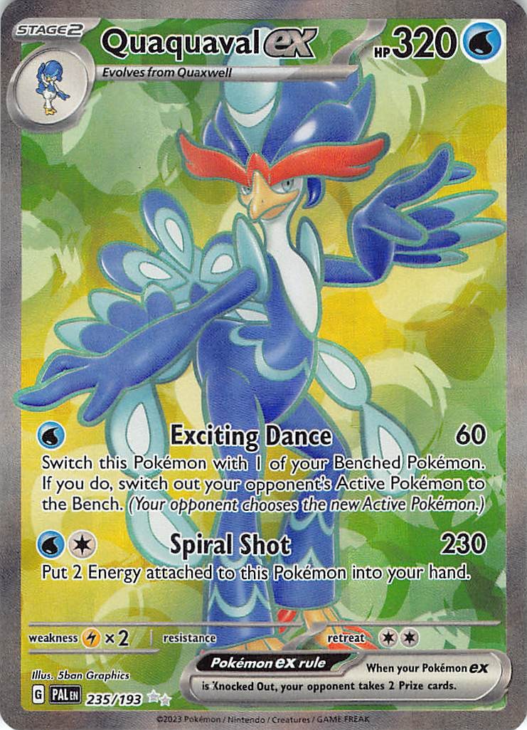 Quaquaval ex 235/193 Ultra Rare Paldea Evolved Pokemon Near Mint