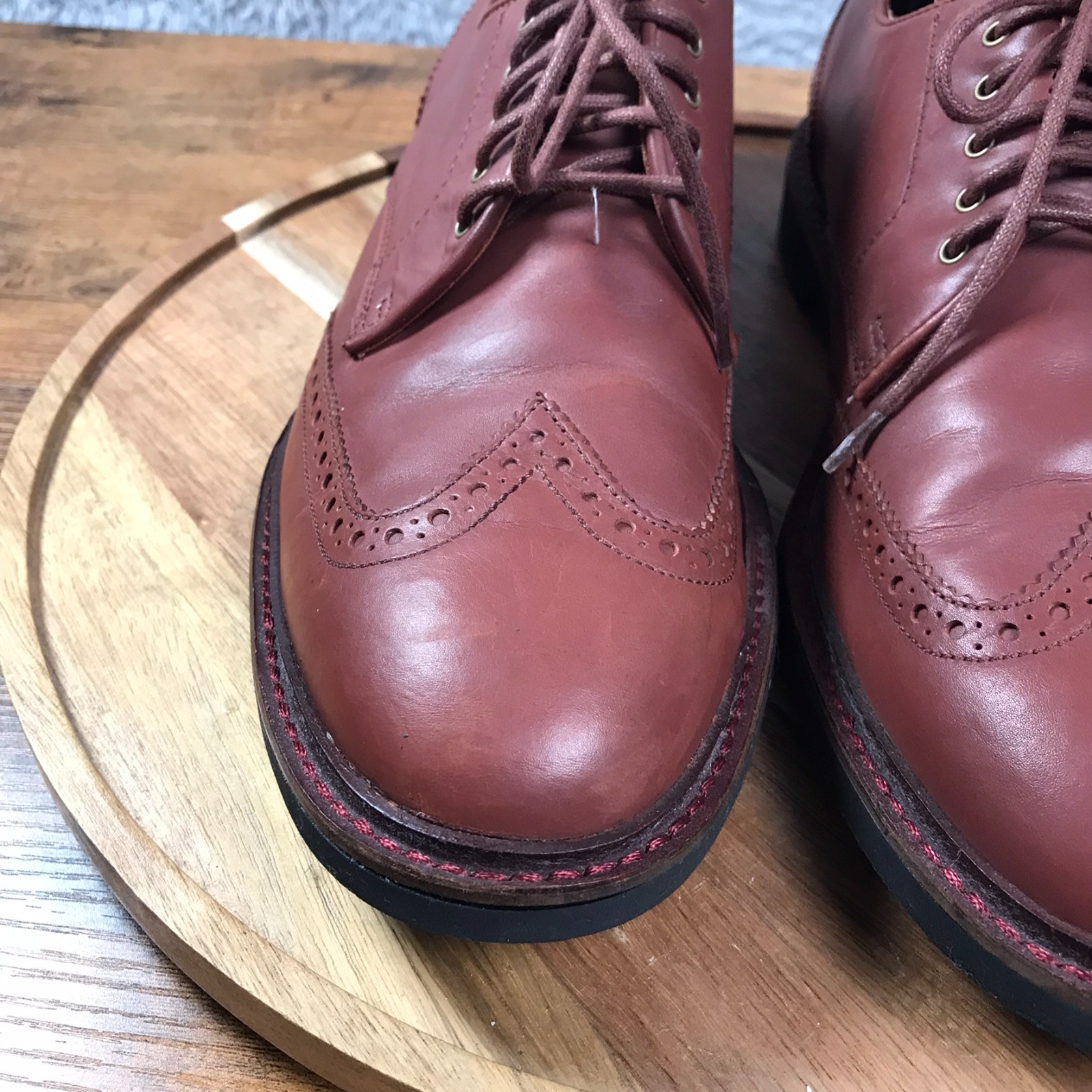 SAOLA Scarpe eleganti derby Cole Haan Oxford a coda di rondine da uomo 8 5 M Brogue in pelle marrone