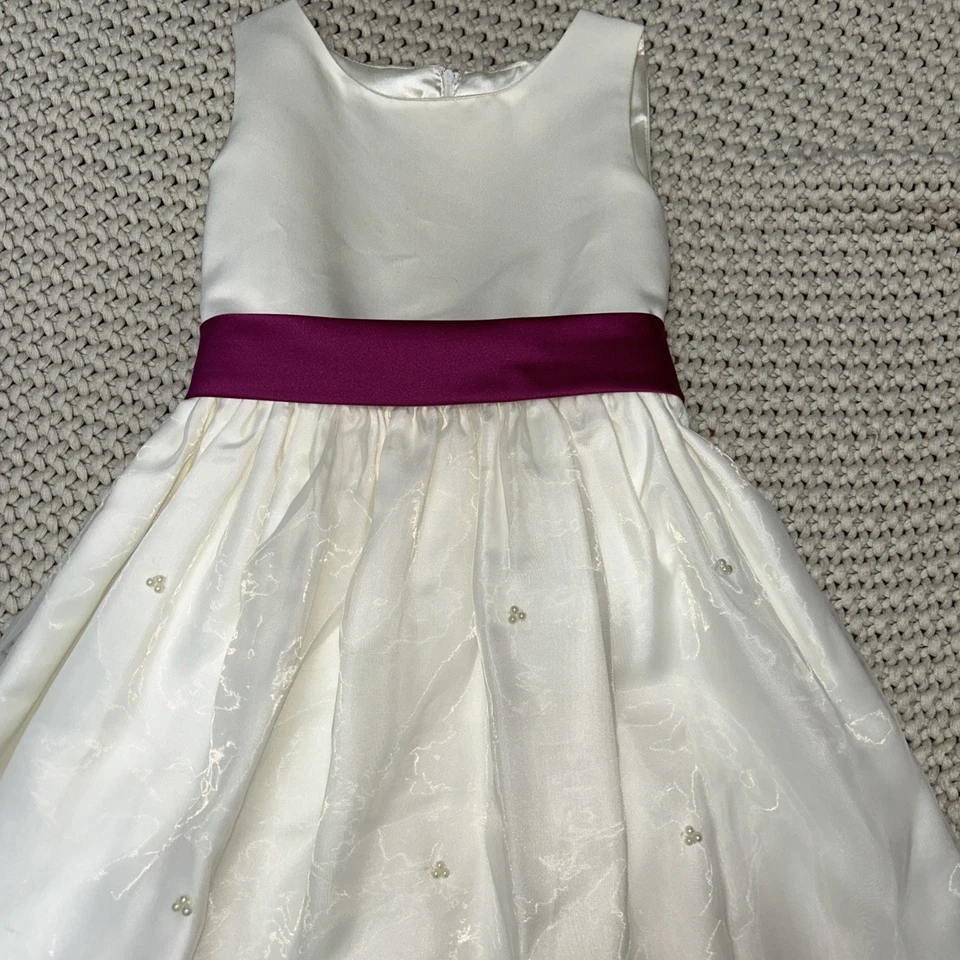 Marca Cenicienta Niñas Talla 10 Off White Flor Niña/Comunión Foto 3 de 4