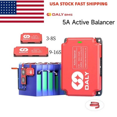 Daly 5A Active Balancer 3S-16S Li-ion LiFePo4 Battery Equalizer Board Safe USA