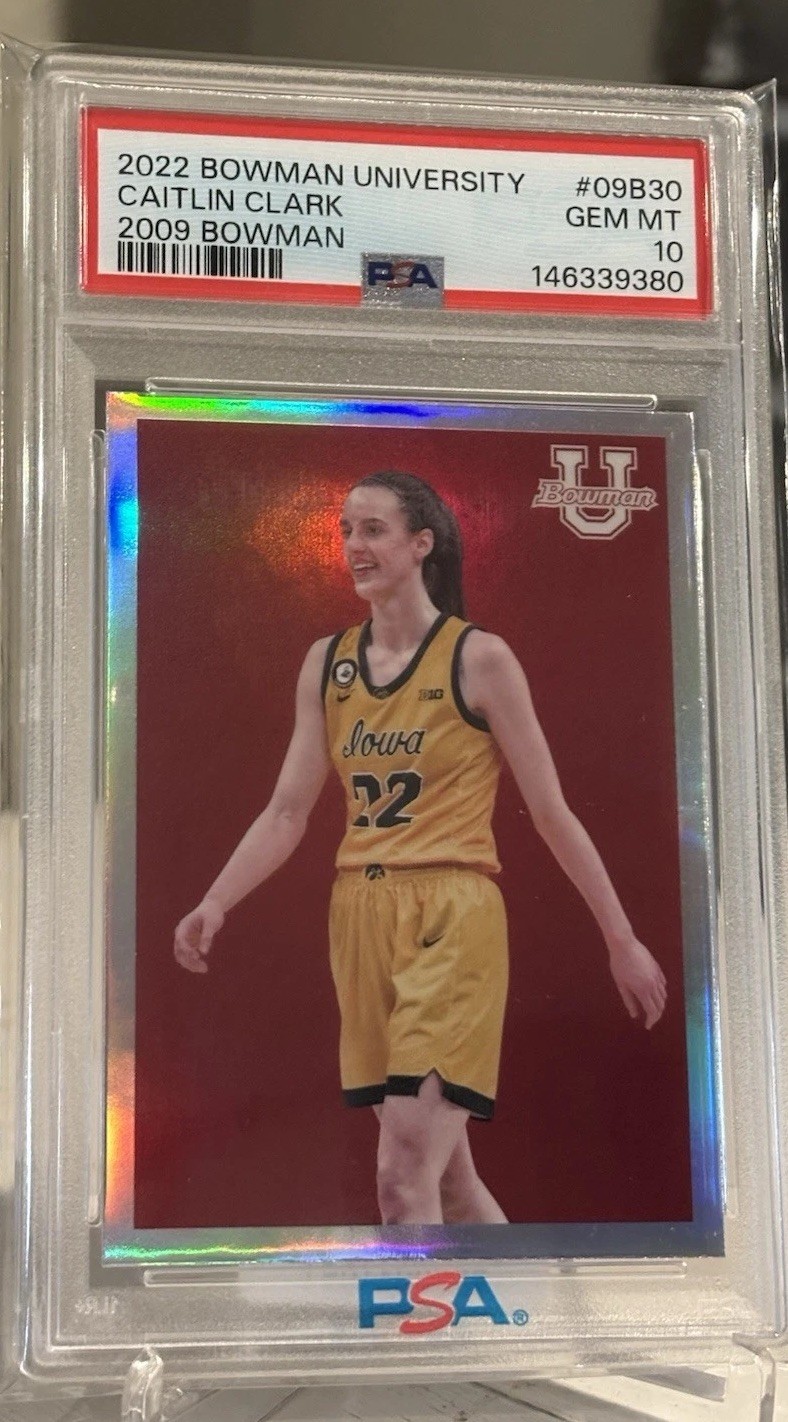 2022 Bowman U PSA 10 Caitlin Clark 2009 Bowman Retro #09B30 view 1