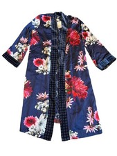 Johnny Was Aster Velvet Mix Kimono Sweater Floral Long-Length Size Small NWT NEW