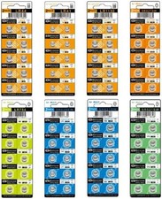 80 Assorted Super Alkaline Button Batteries Coin Cell Set Watch Calculator AG
