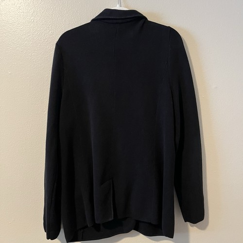 Pullover Blazer Damen XXL Minimalistisch Schwarz Karriere Arbeitskleidung Strick Klassisch Preppy - Bild 10 von 11