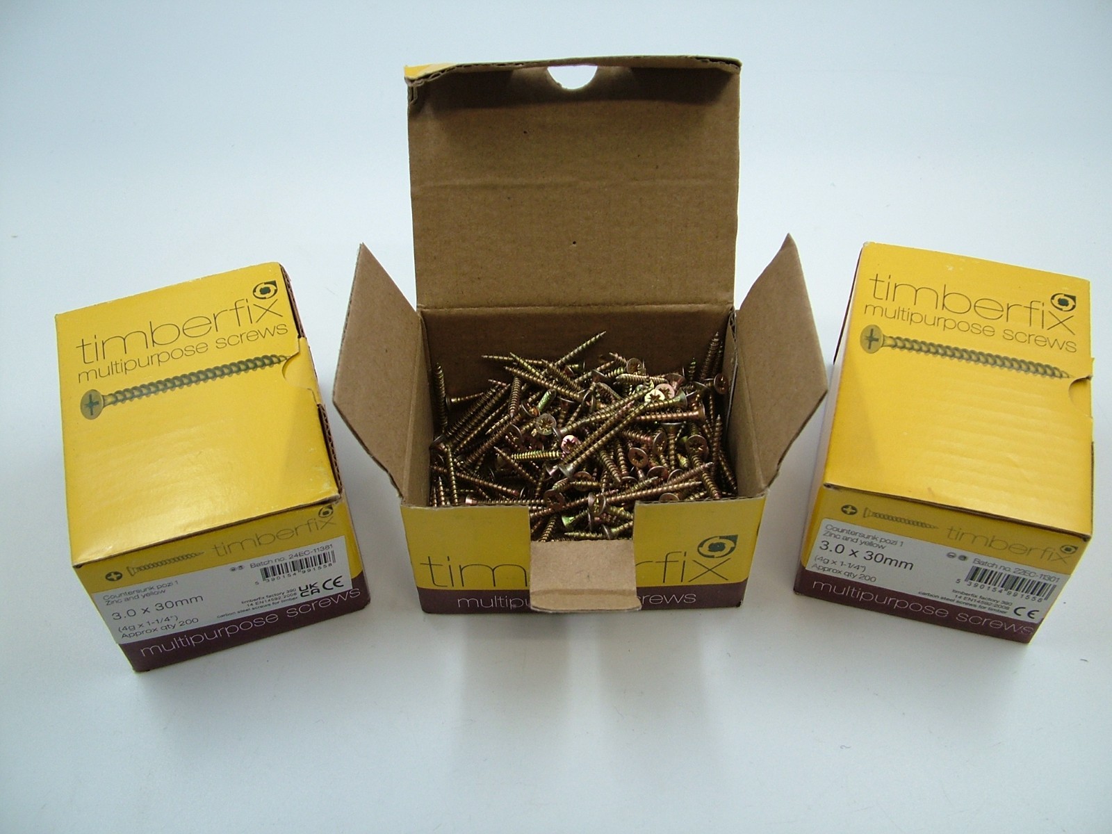 Chipboard chippy screws multi purpose screws 600 pack 3.0x30mm Pozi Countersunk