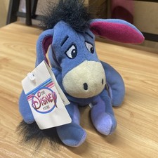 Disney Store Exclusive Winnie The Pooh Eeyore 9" Bean Bag Plush Toy Vintage