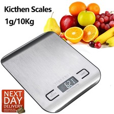 Küchenwaage 10KG/1g Digital Edelstahl LCD Electronic Grammwaage Haushaltswaage