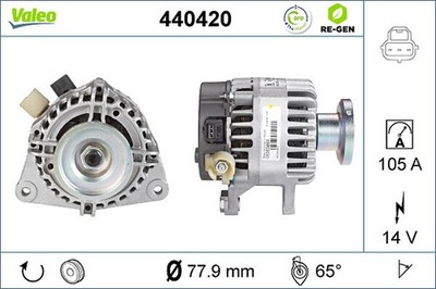 Lichtmaschine Generator Lima VALEO RE-GEN - AT 440420 +71.53  Pfand für FORD 14V