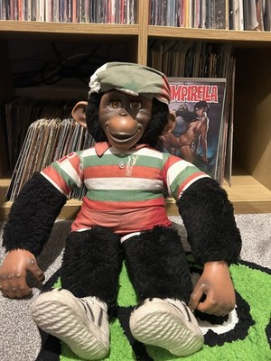 Vintage 70s Promo PG Tips 'cyril The cyclist Chimp' 15''ish doll