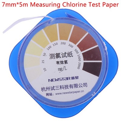1Roll Chlorine Test Paper Strips Range 10-2000mg/lppm Color Chart Cleaning Wate*