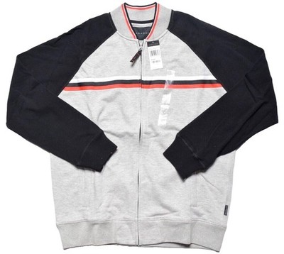 Sean John Mens Fleece Jacket Large Zip Up Track Heather Gray Retro Y2K NWT