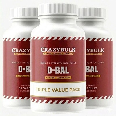 Best Supplement for Muscle Gains Crazy Bulk D BAL 90Caps Pack of 3